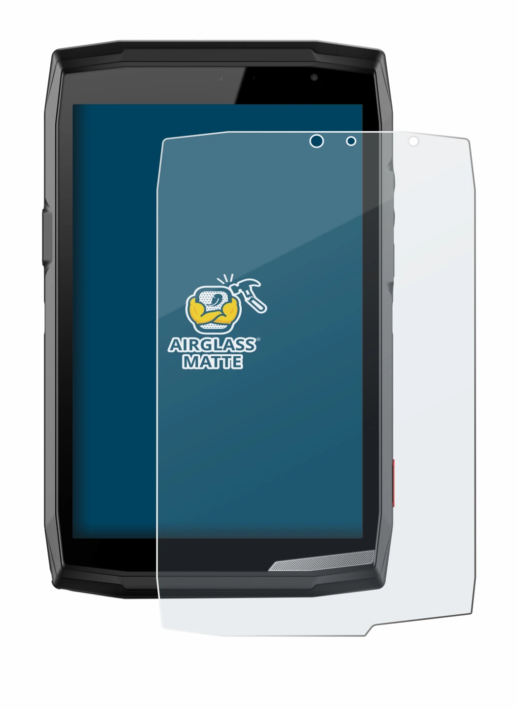 Image of the device Crosscall Core T5 with a wide variety of screen protectors.