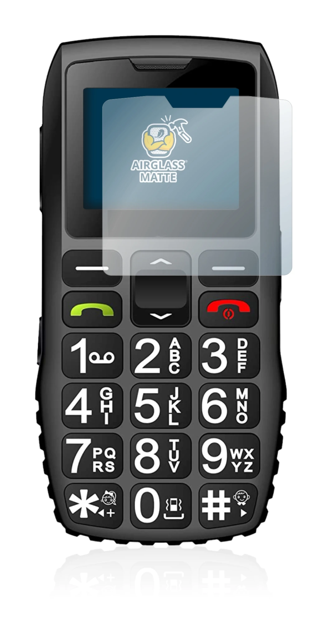 Image of the device artfone C1 Plus with a wide variety of screen protectors.