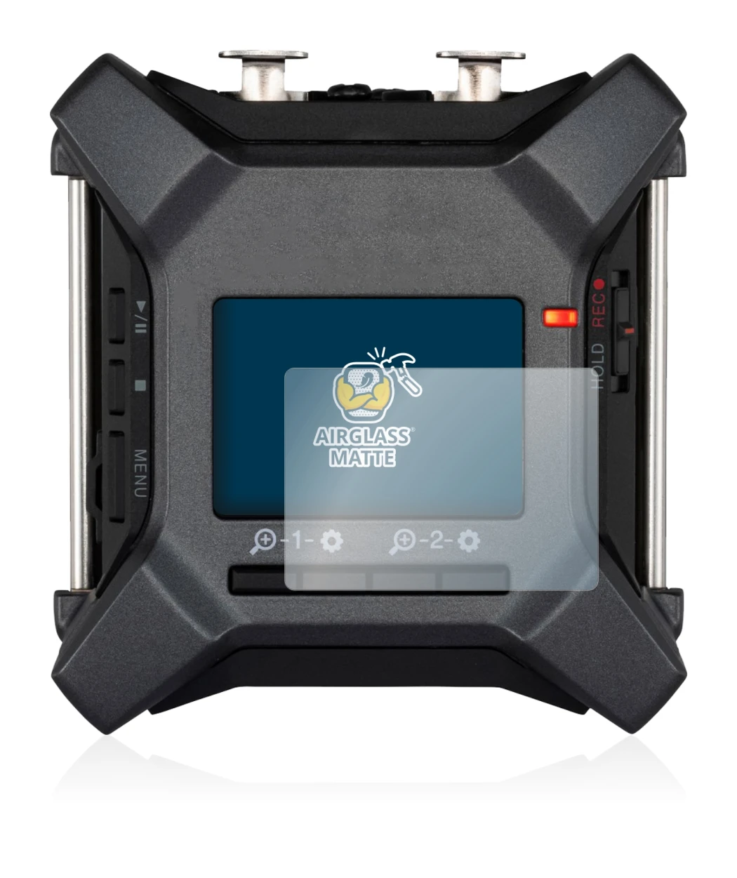 Image of the device Zoom F3 field recorder with a wide variety of screen protectors.