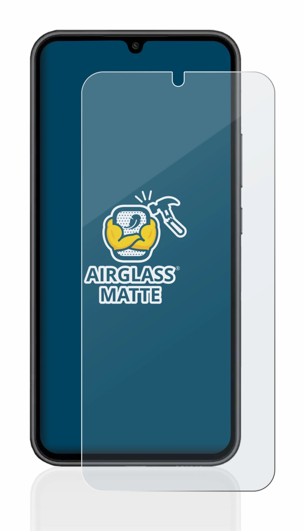 Image of the device Samsung Galaxy A34 5G with a wide variety of screen protectors.