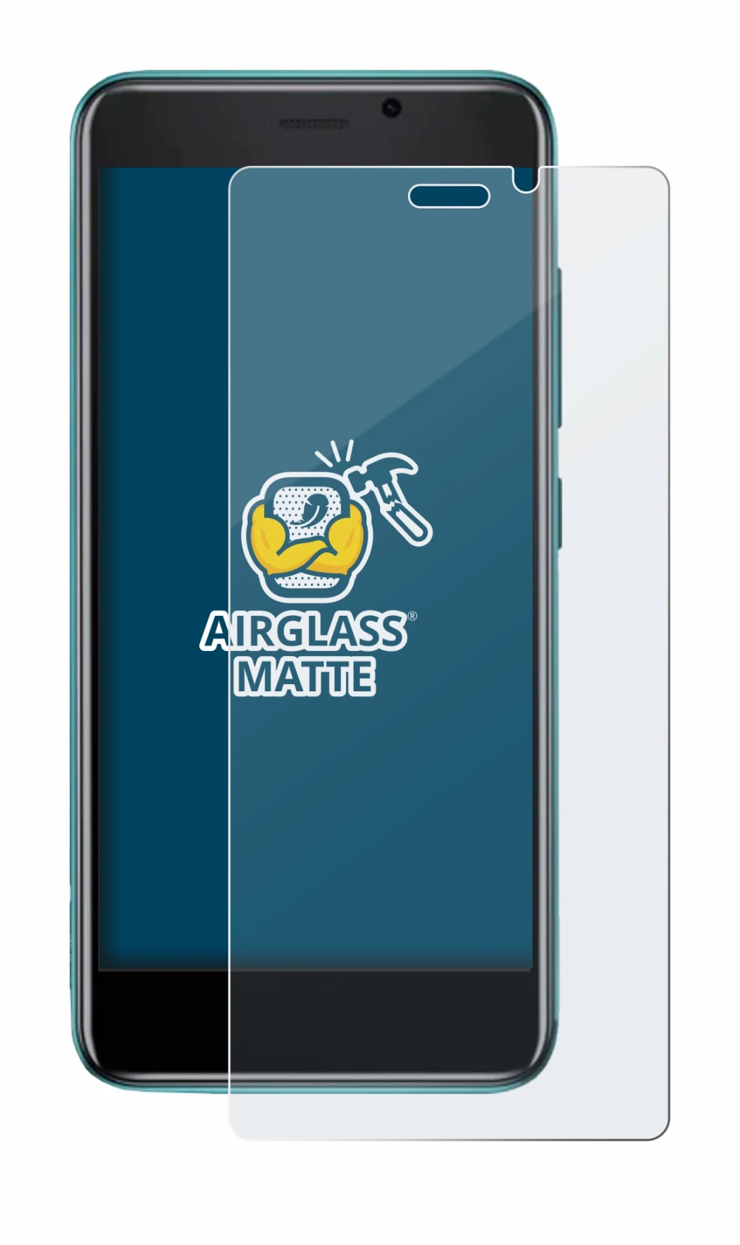Image of the device Cubot J 20 with a wide variety of screen protectors.
