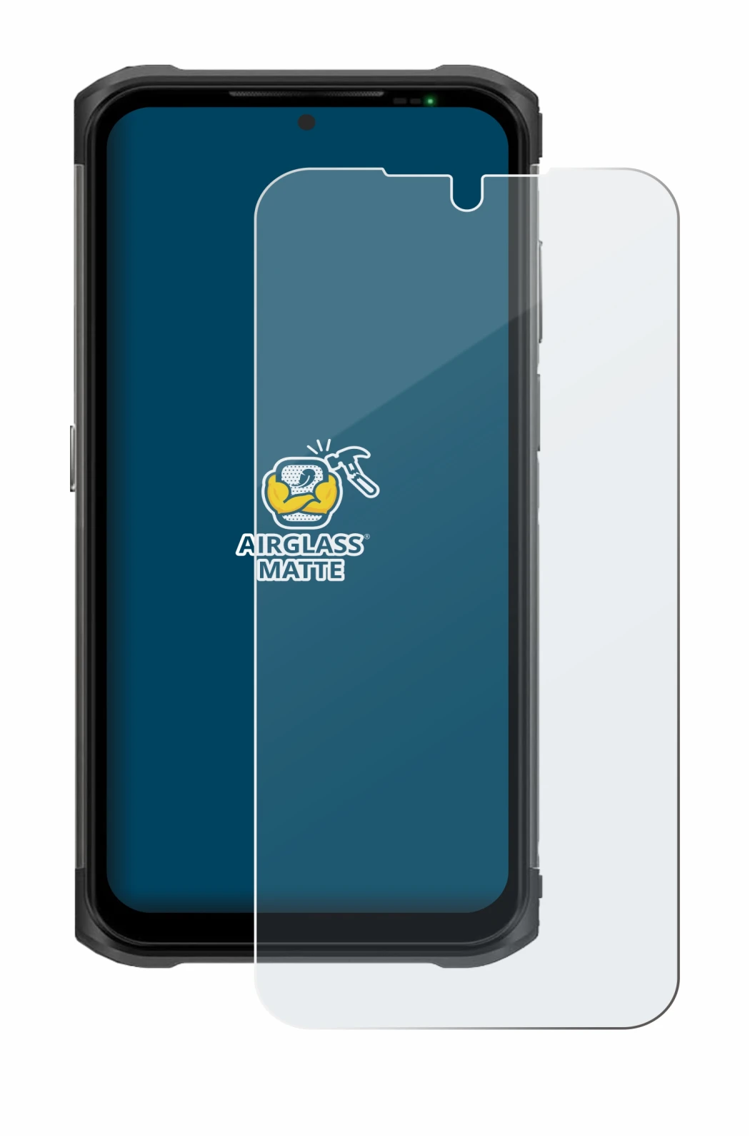 Image of the device Ulefone Armor 12S with a wide variety of screen protectors.