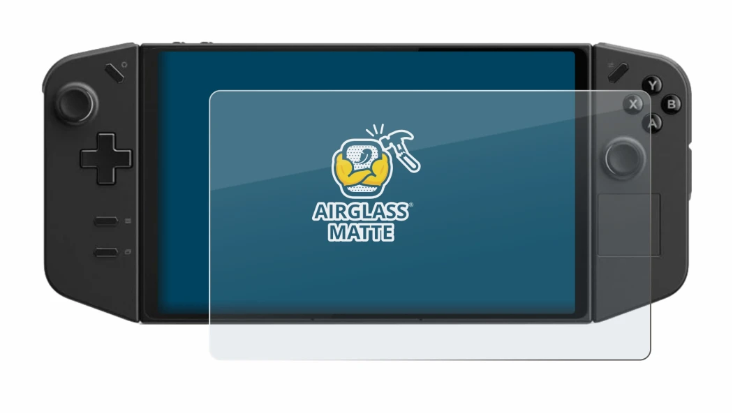 Image of the device Lenovo Legion Go with a wide variety of screen protectors.