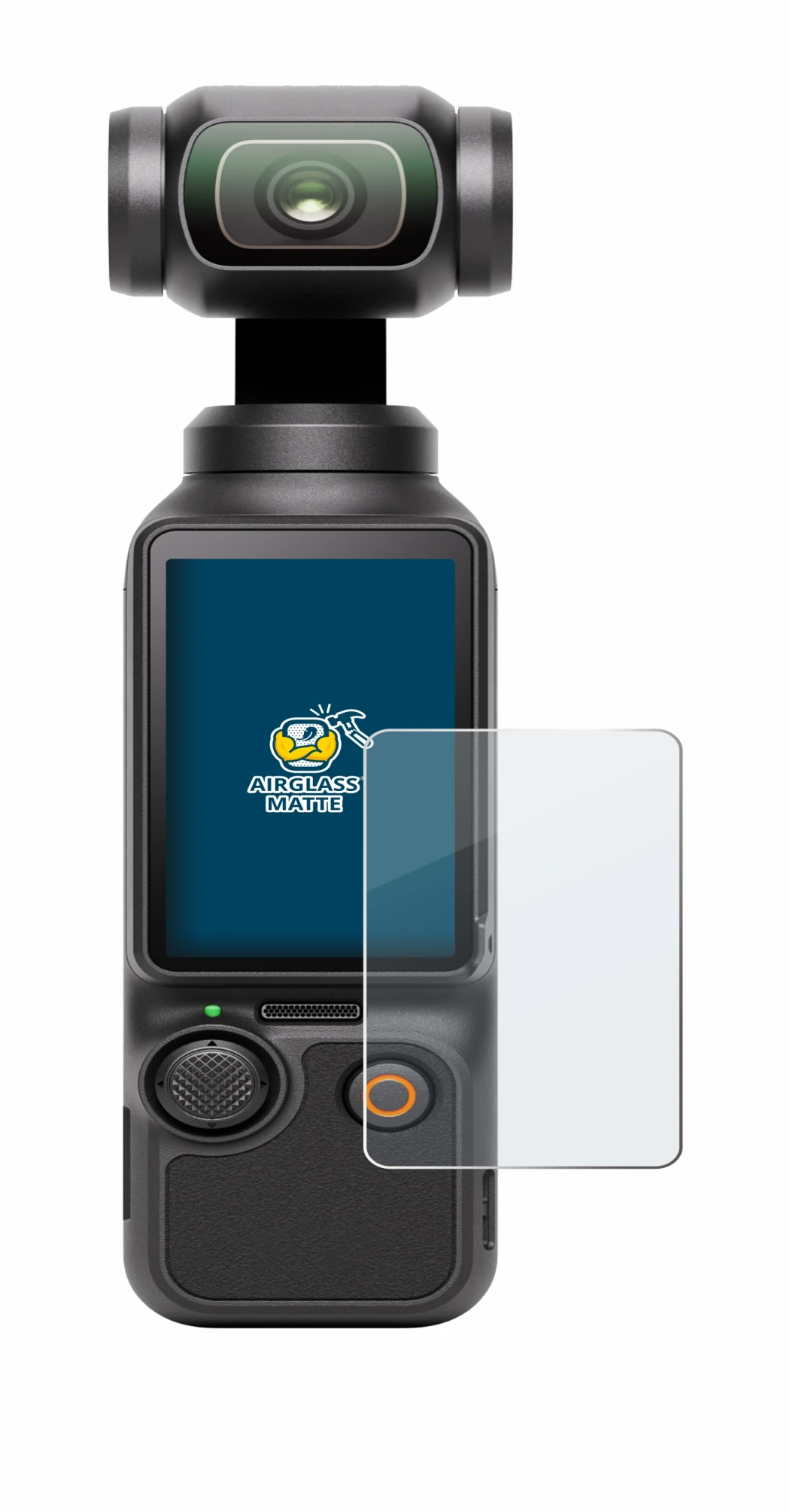 Image of the device DJI Osmo Pocket 3 with a wide variety of screen protectors.