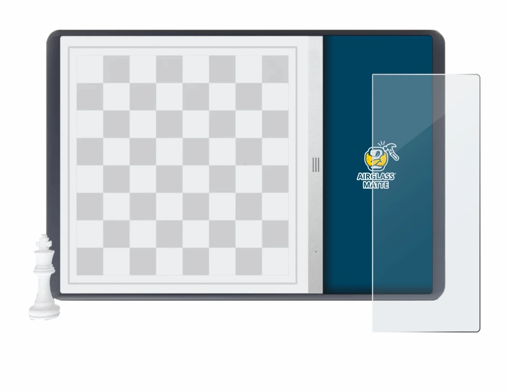 Image of the device Chessnut Evo with a wide variety of screen protectors.