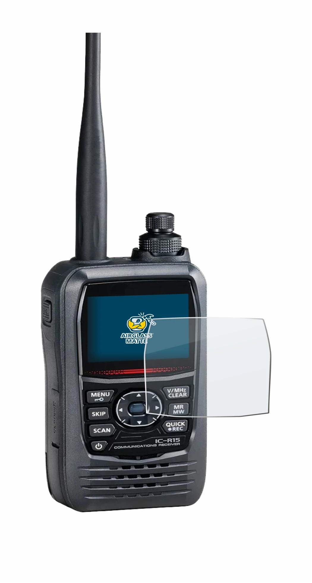 Image of the device Icom IC-R15 with a wide variety of screen protectors.