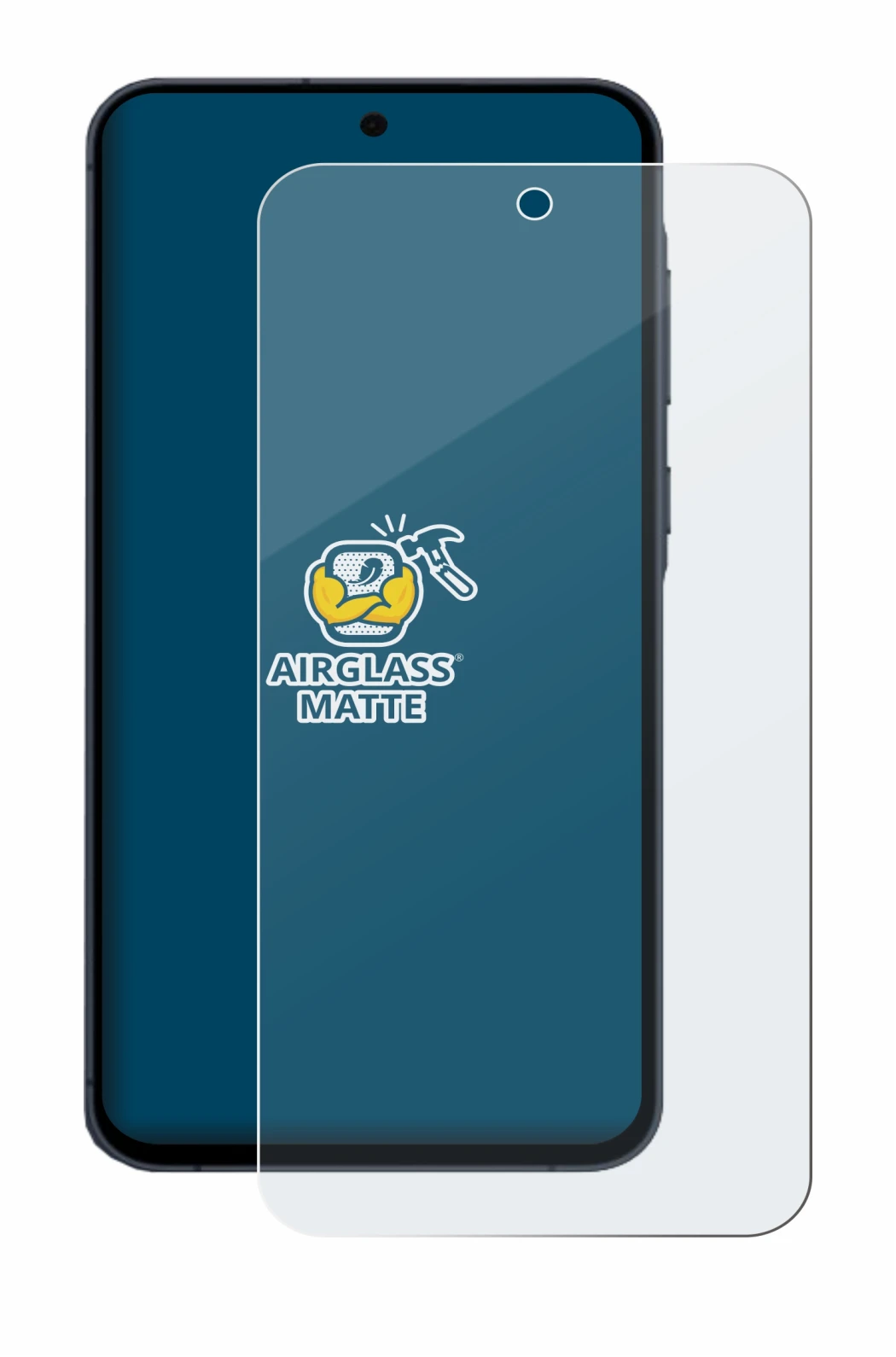 Image of the device Samsung Galaxy A55 5G with a wide variety of screen protectors.
