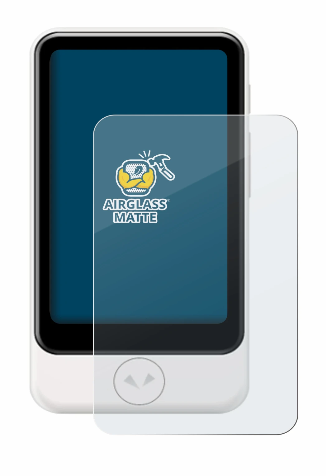 Image of the device Pocketalk Plus with a wide variety of screen protectors.