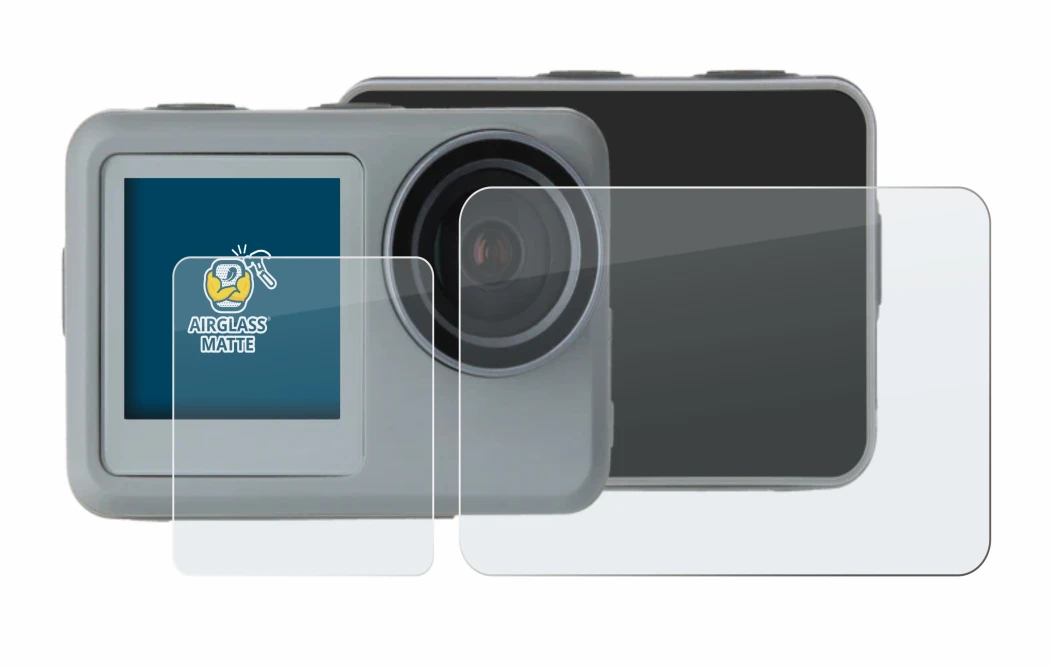 Image of the device Rollei Actioncam 9s Plus with a wide variety of screen protectors.