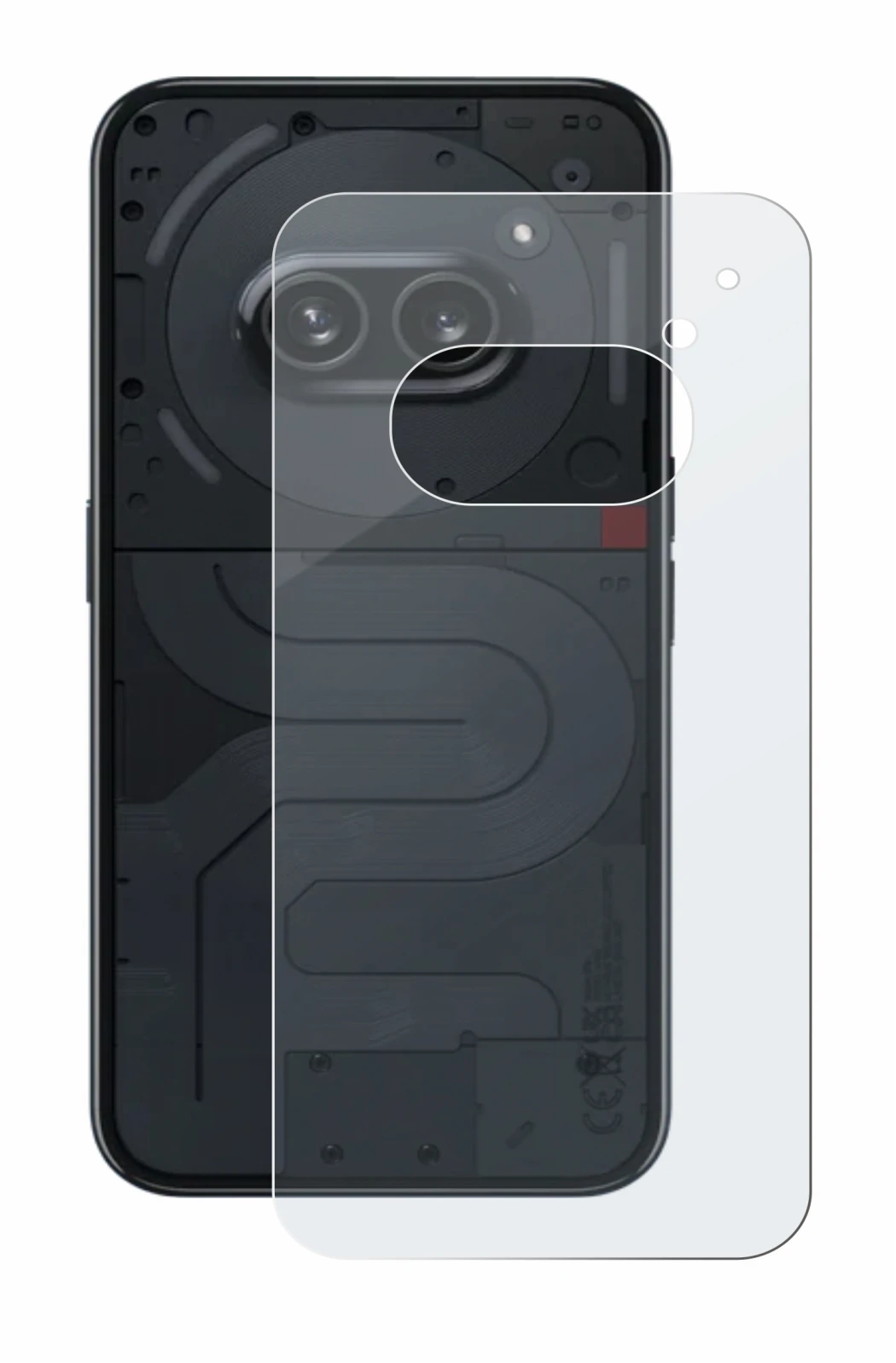 Image of the device Nothing Phone (2a) (Back) with a wide variety of screen protectors.