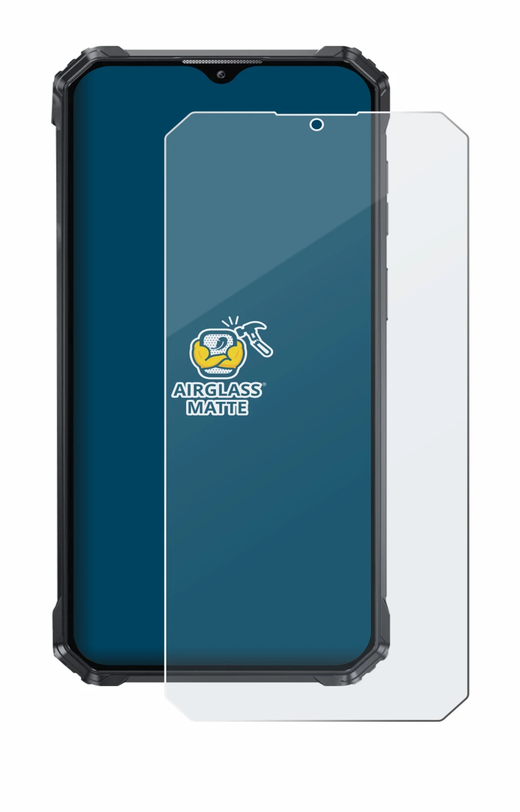 Image of the device Oukitel WP36 with a wide variety of screen protectors.