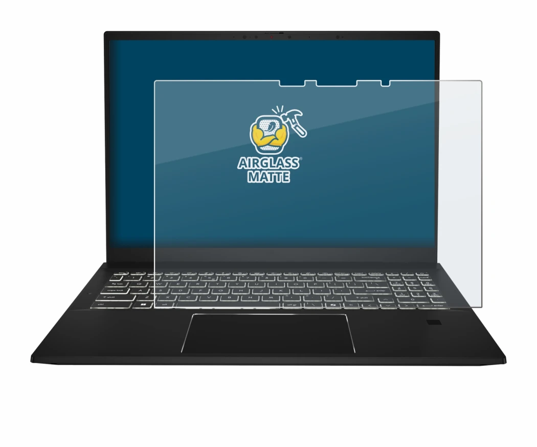 Image of the device MSI Summit E16 AI Studio with a wide variety of screen protectors.