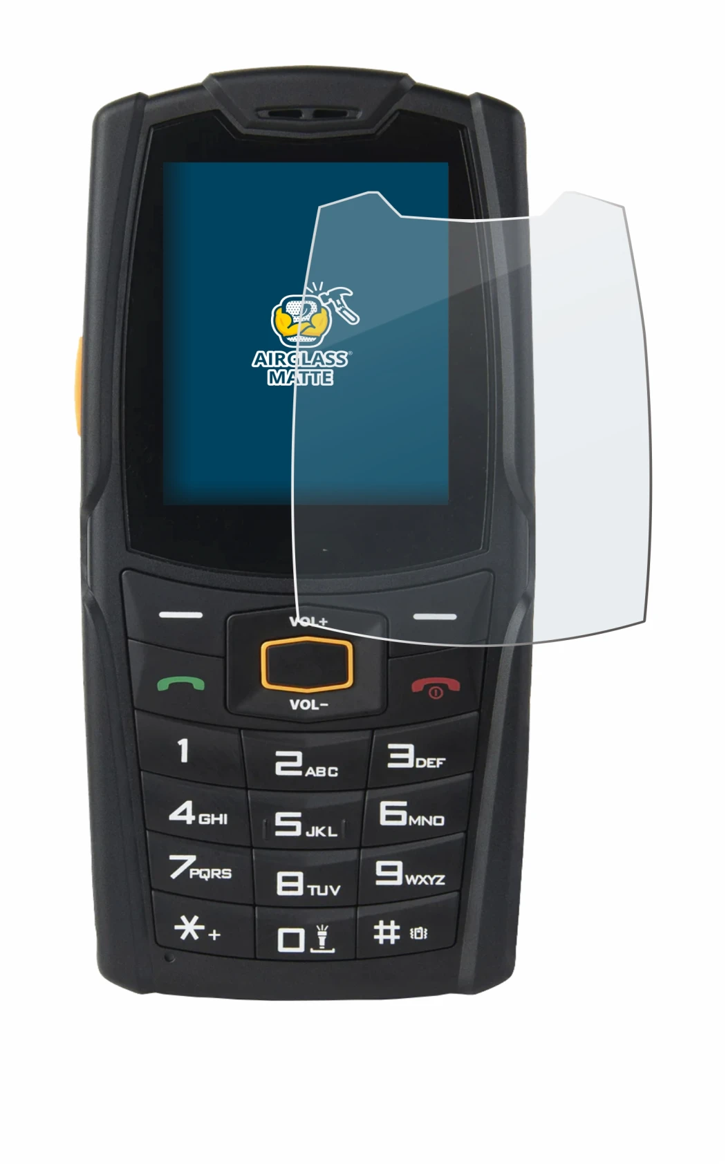 Image of the device AGM M6 with a wide variety of screen protectors.