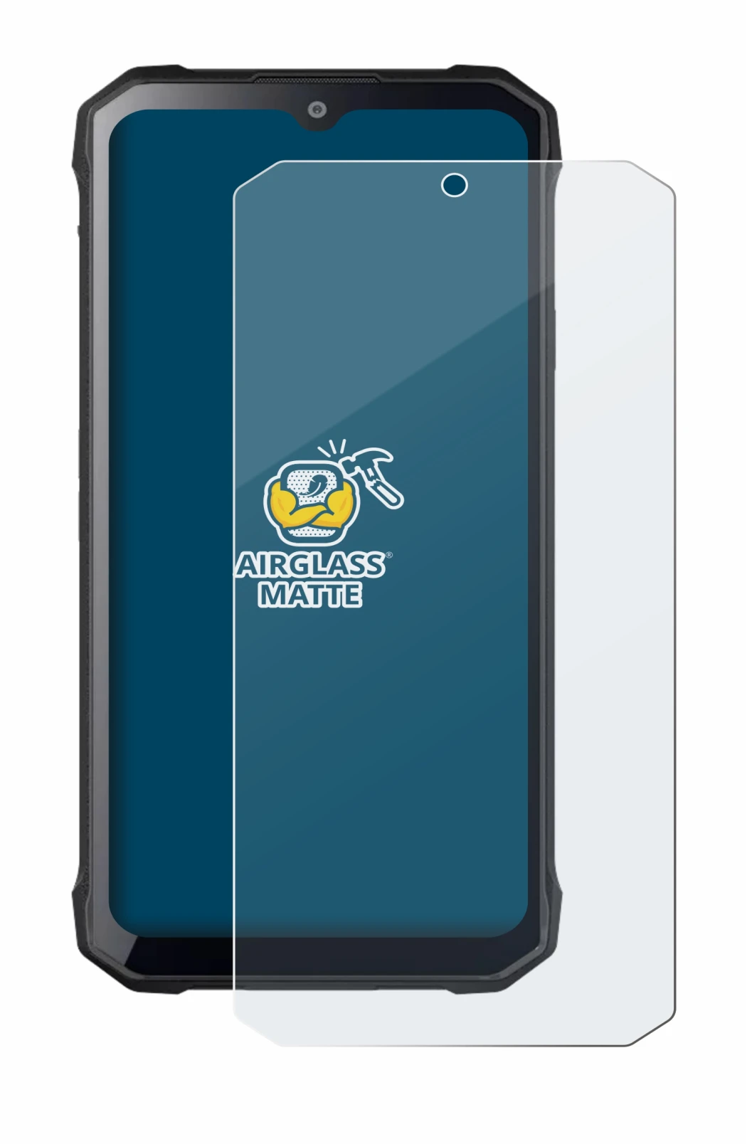 Image of the device Hotwav T7 with a wide variety of screen protectors.