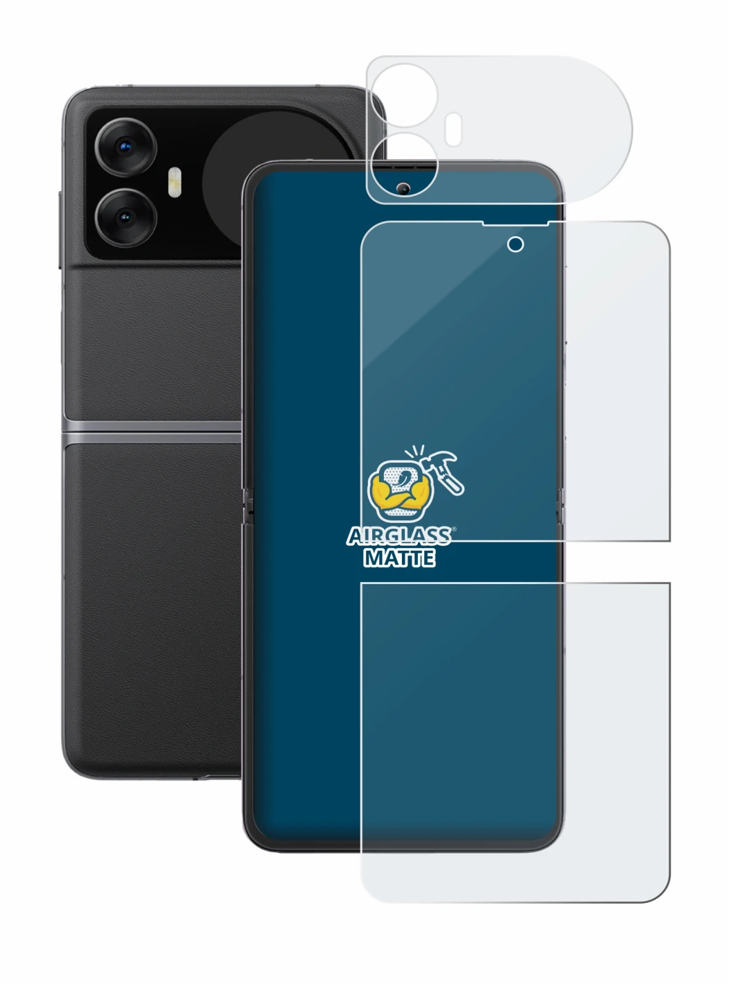 Image of the device Blackview Hero 10 (Front+Back) with a wide variety of screen protectors.