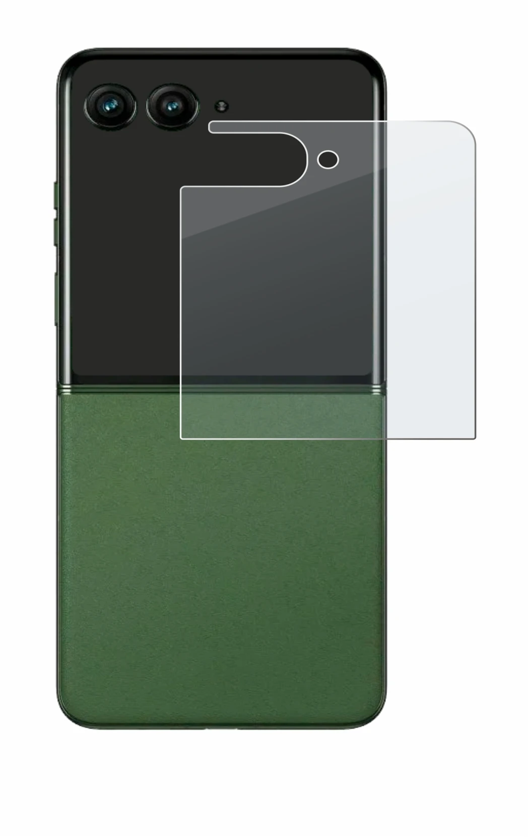 Image of the device Motorola Razr 50 Ultra (Back display) with a wide variety of screen protectors.