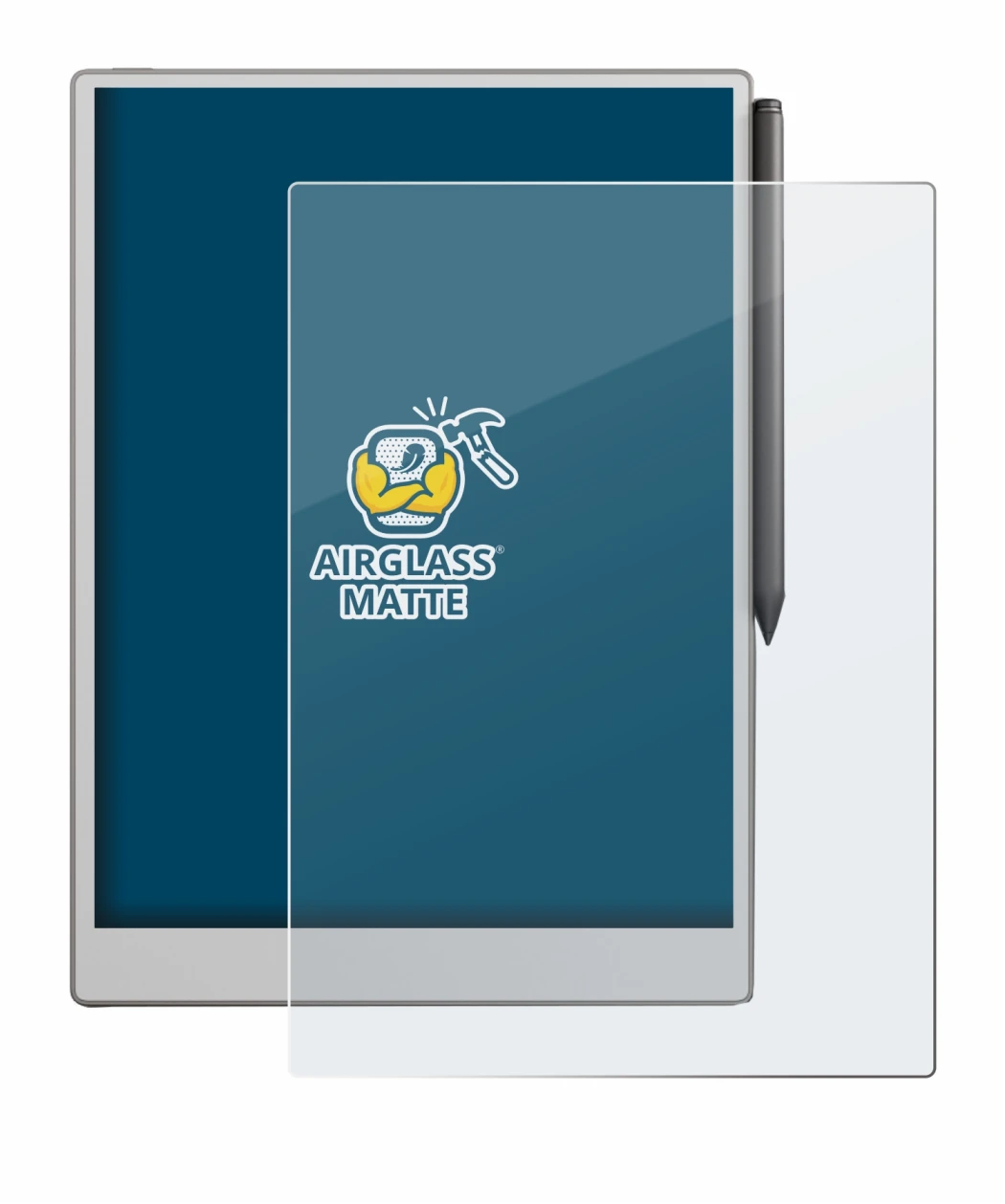 Image of the device reMarkable Paper Pro with a wide variety of screen protectors.