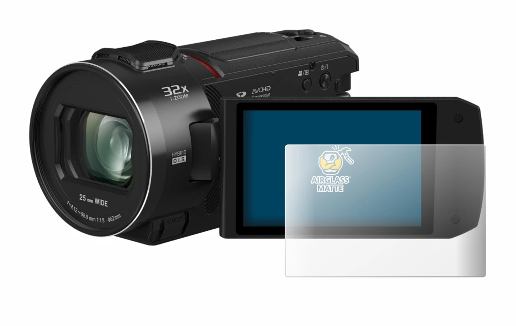 Image of the device Panasonic HC-VX3 with a wide variety of screen protectors.