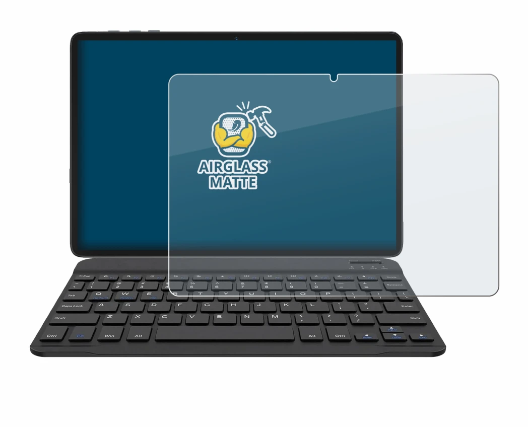 Image of the device BESTTAB A20 with a wide variety of screen protectors.