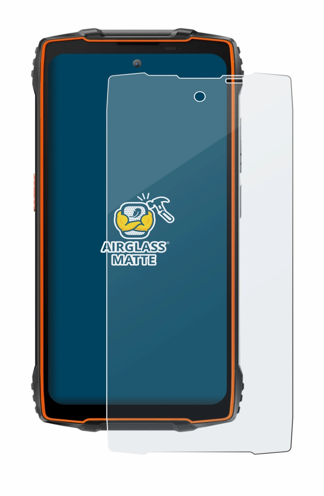 Image of the device Blackview BV8200 with a wide variety of screen protectors.