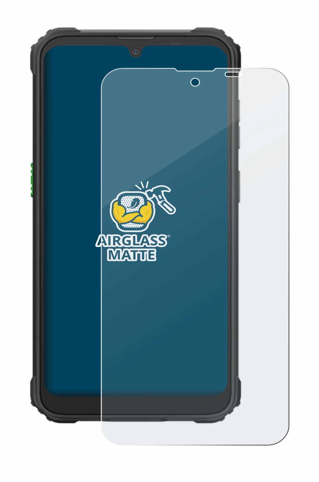 Image of the device Blackview BV5300 Plus with a wide variety of screen protectors.