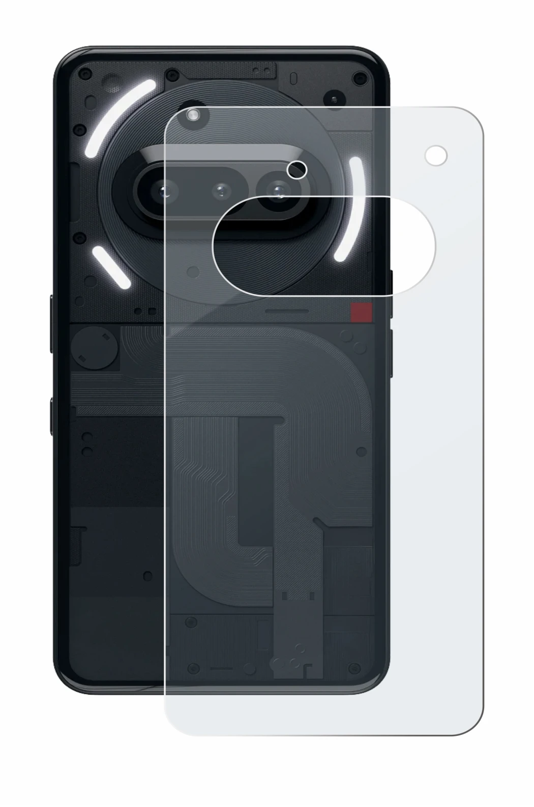 Image of the device Nothing Phone (3a) (Back) with a wide variety of screen protectors.
