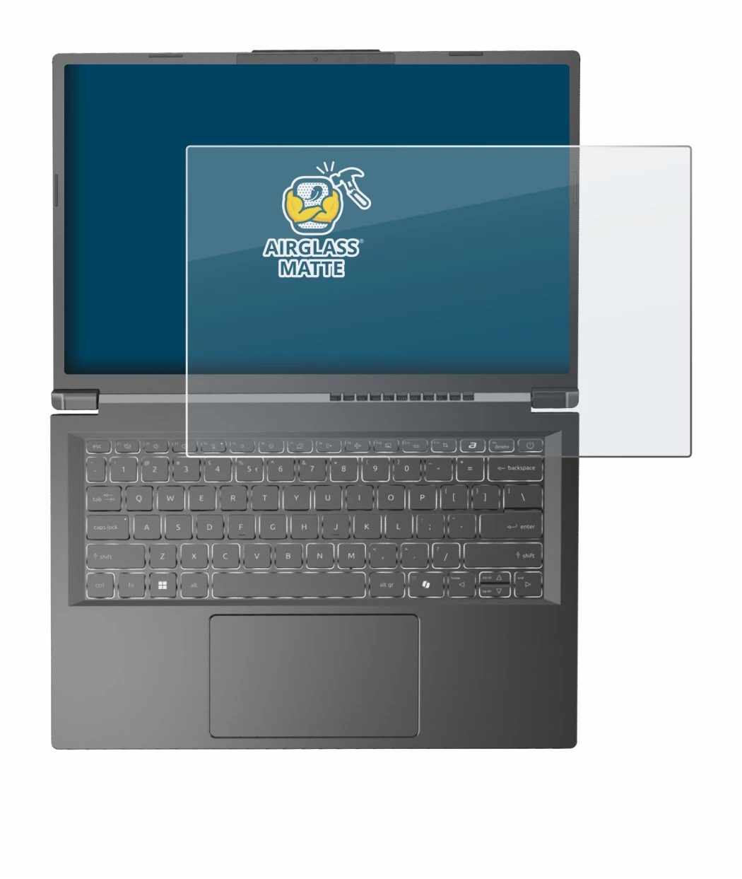 Image of the device Acer Aspire 14 AI with a wide variety of screen protectors.