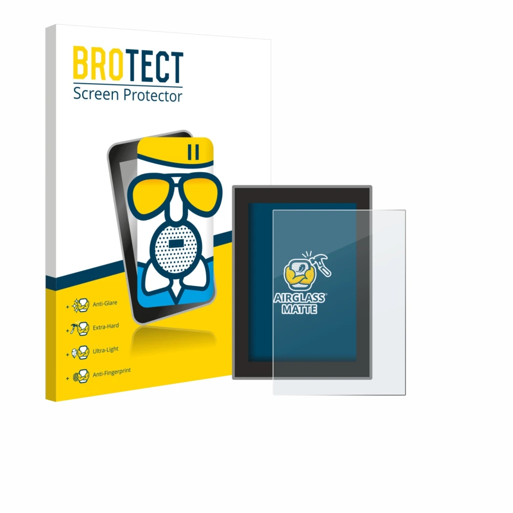 Front side of a product packaging with the brand logo BROTECT. Next to it is the device Volvo XC60 (2018–2024) shown with the