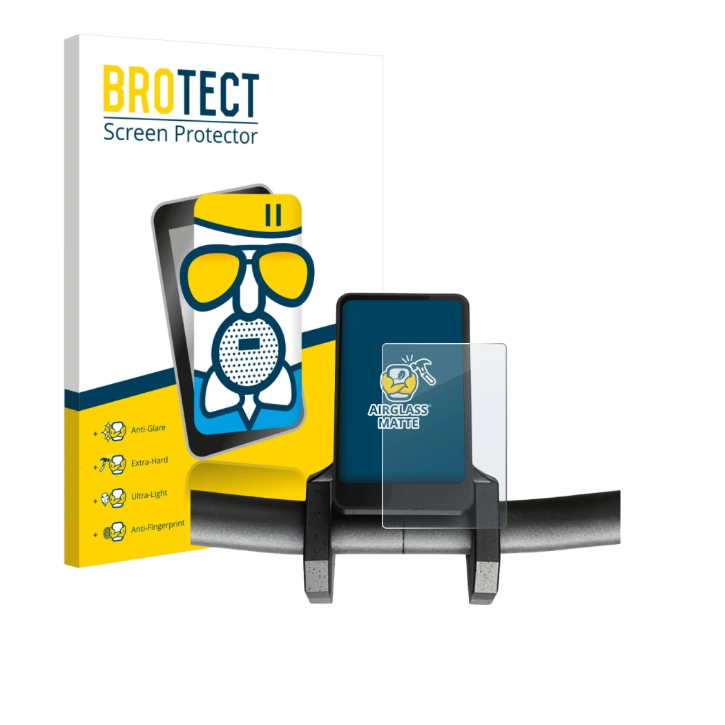 Front side of a product packaging with the brand logo BROTECT. Next to it is the device Joyor T6 shown with the corresponding 