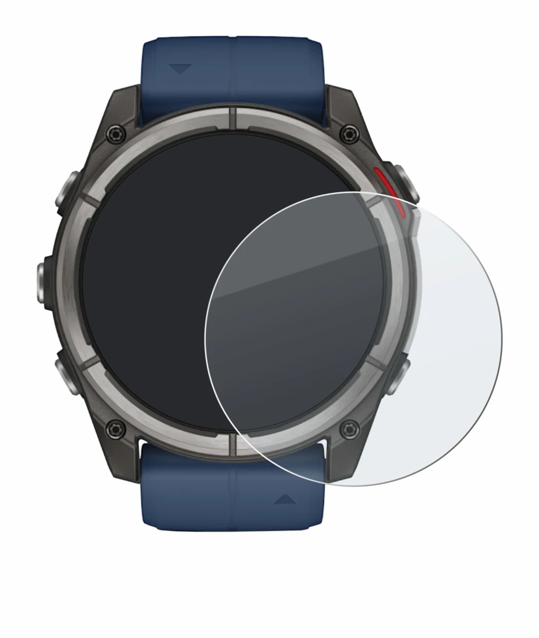 Image of the device Garmin quatix 8 (51 mm) with a wide variety of screen protectors.