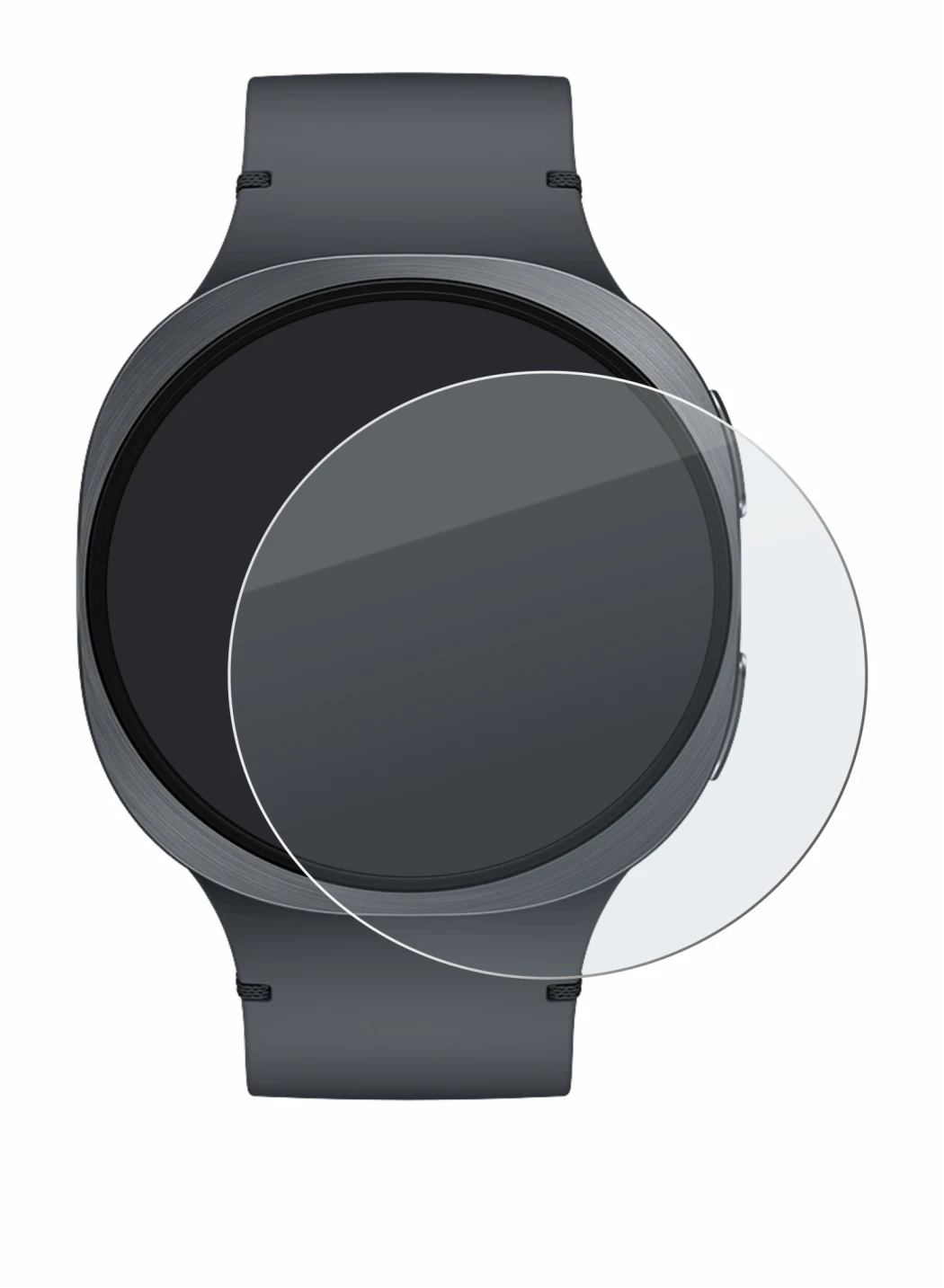 Image of the device Samsung Galaxy Watch 8 (44 mm) with a wide variety of screen protectors.