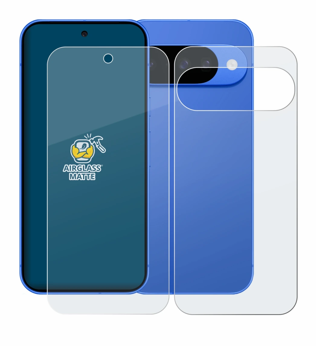 Image of the device Google Pixel 10 (Front+Back) with a wide variety of screen protectors.