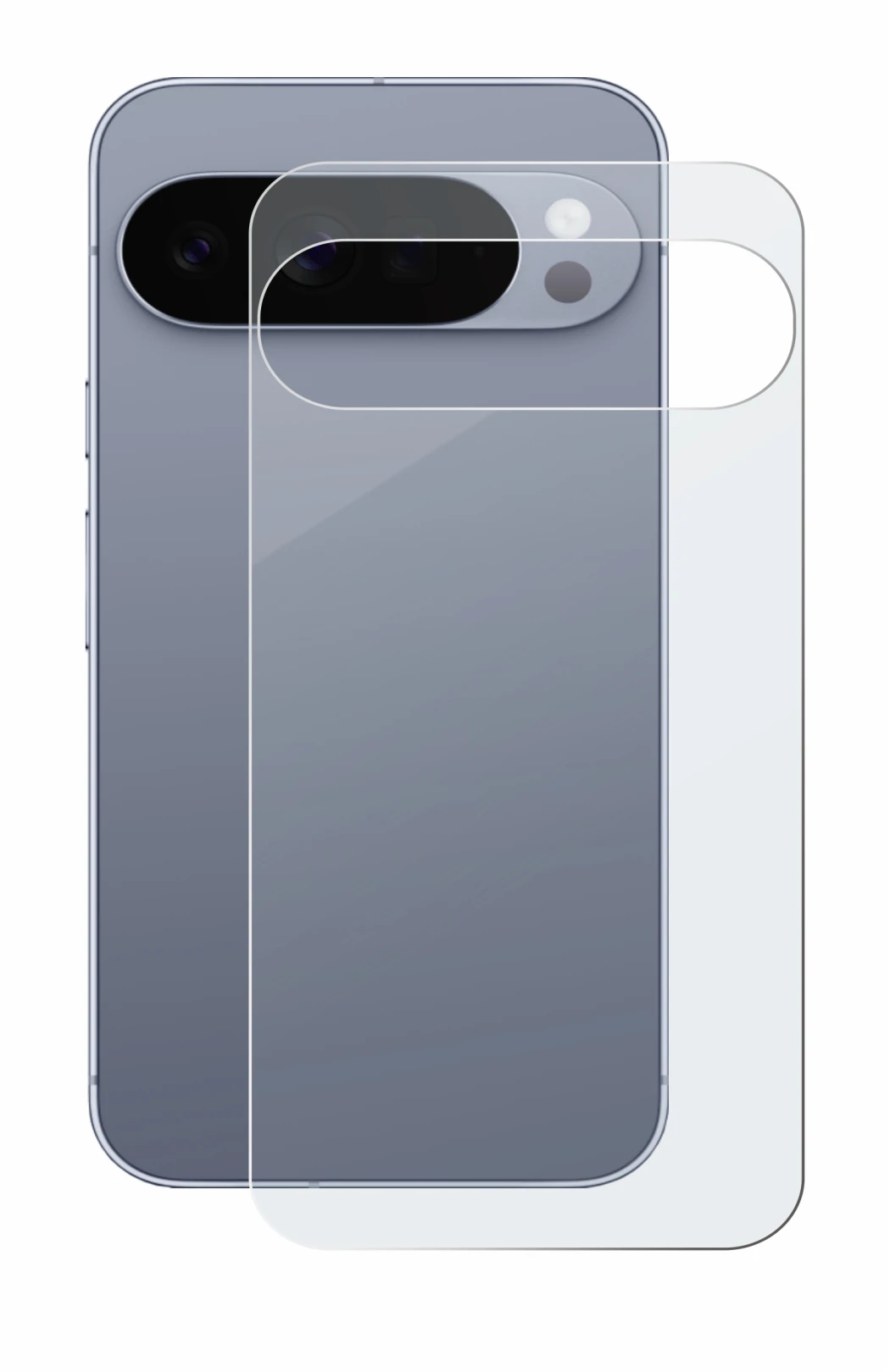 Image of the device Google Pixel 10 Pro XL (Back) with a wide variety of screen protectors.