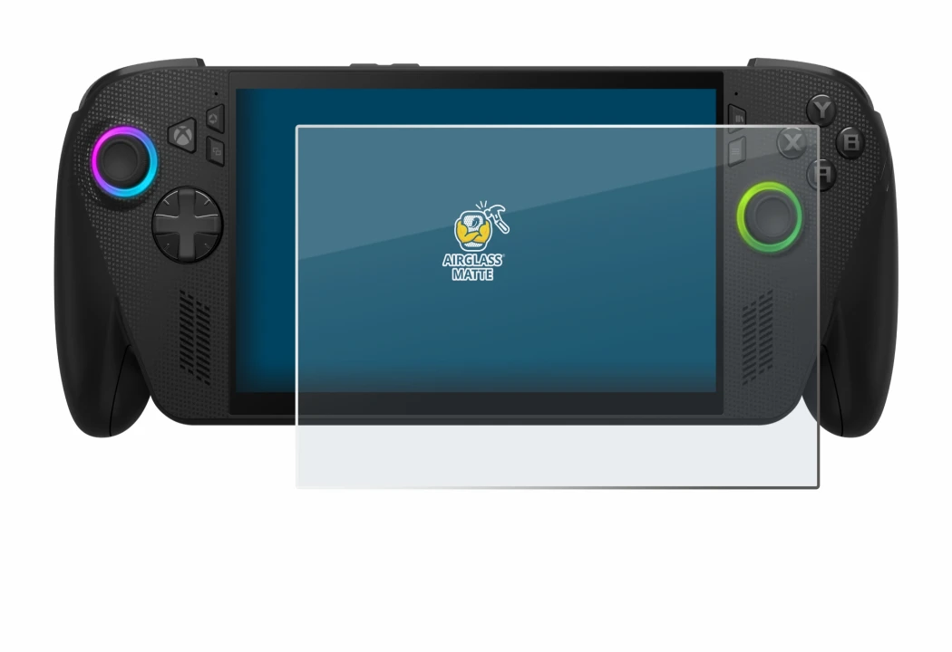 Image of the device ASUS ROG Ally X 2025 with a wide variety of screen protectors.