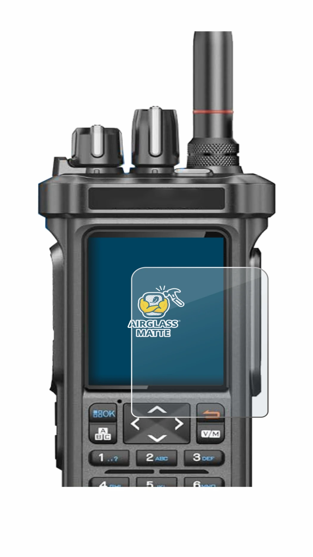 Image of the device Radtel RT-950 Pro with a wide variety of screen protectors.