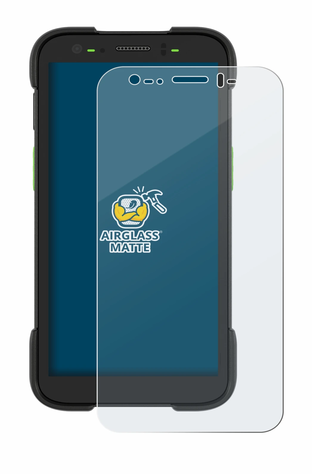 Image of the device Zebra TC701 with a wide variety of screen protectors.