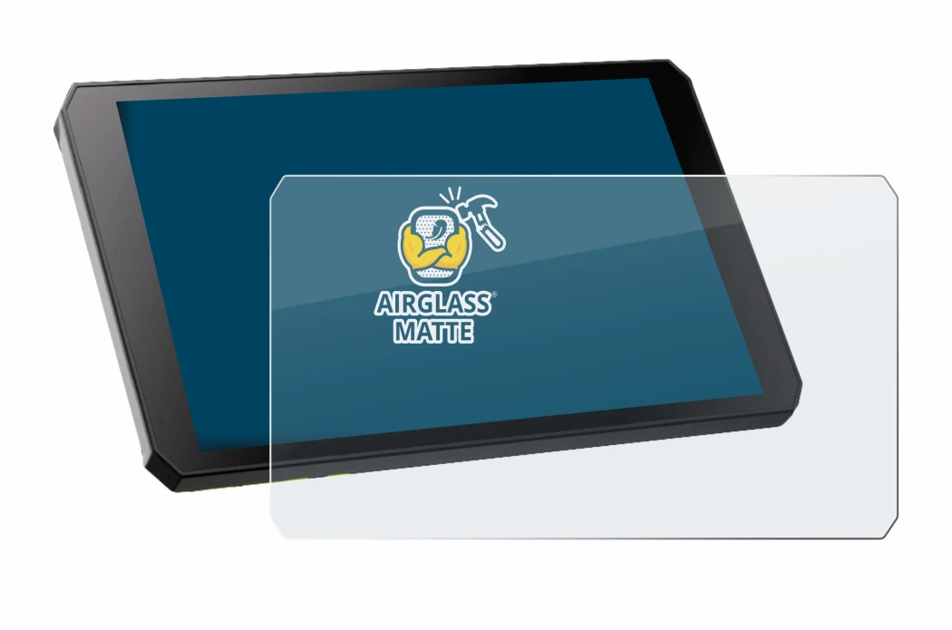 Image of the device RiderNav R7M with a wide variety of screen protectors.