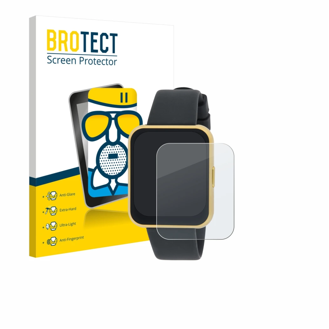 Front side of a product packaging with the brand logo BROTECT. Next to it is the device Liu Jo Mini Slim 2.0 shown with the co