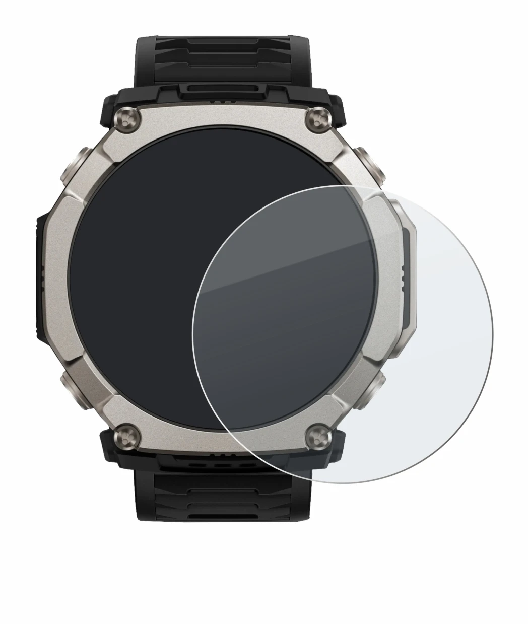 Image of the device Huami Amazfit T-Rex Ultra 2 with a wide variety of screen protectors.