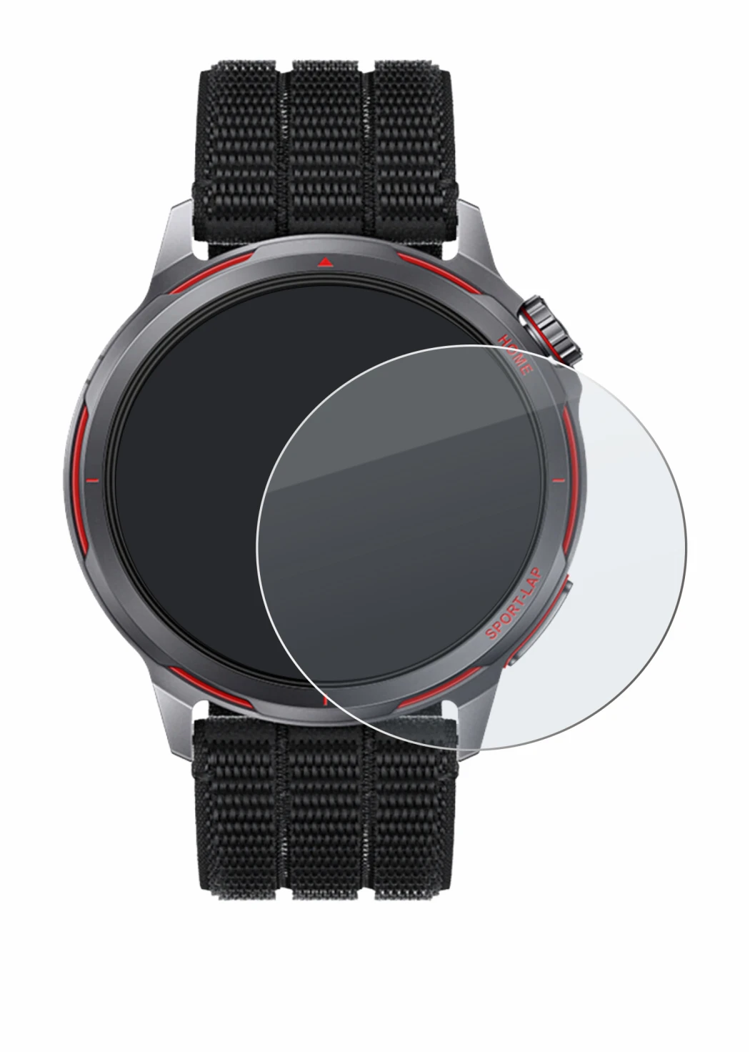 Image of the device Huawei Watch GT Runner 2 with a wide variety of screen protectors.