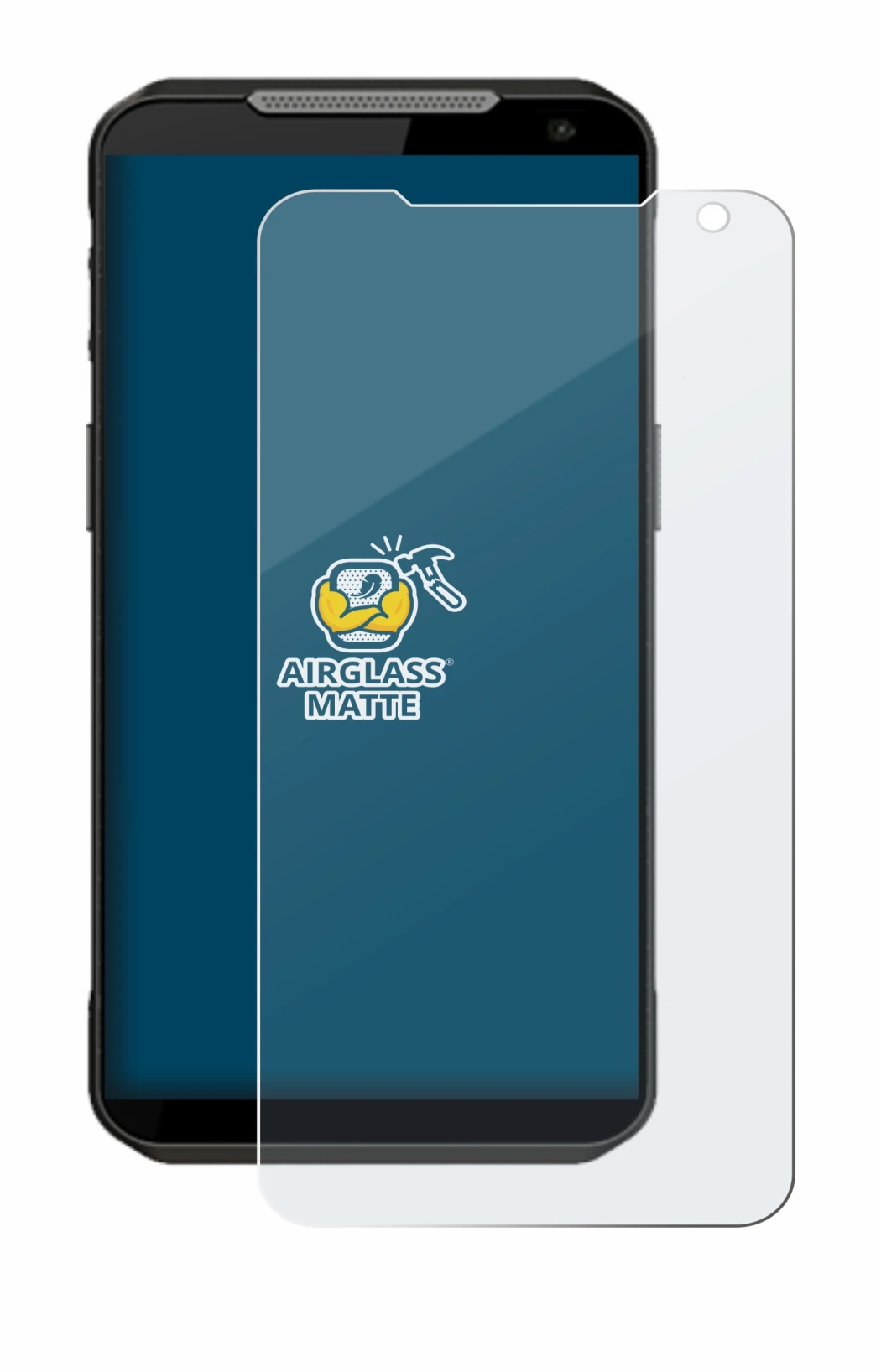 Image of the device Point Mobile MF52 with a wide variety of screen protectors.