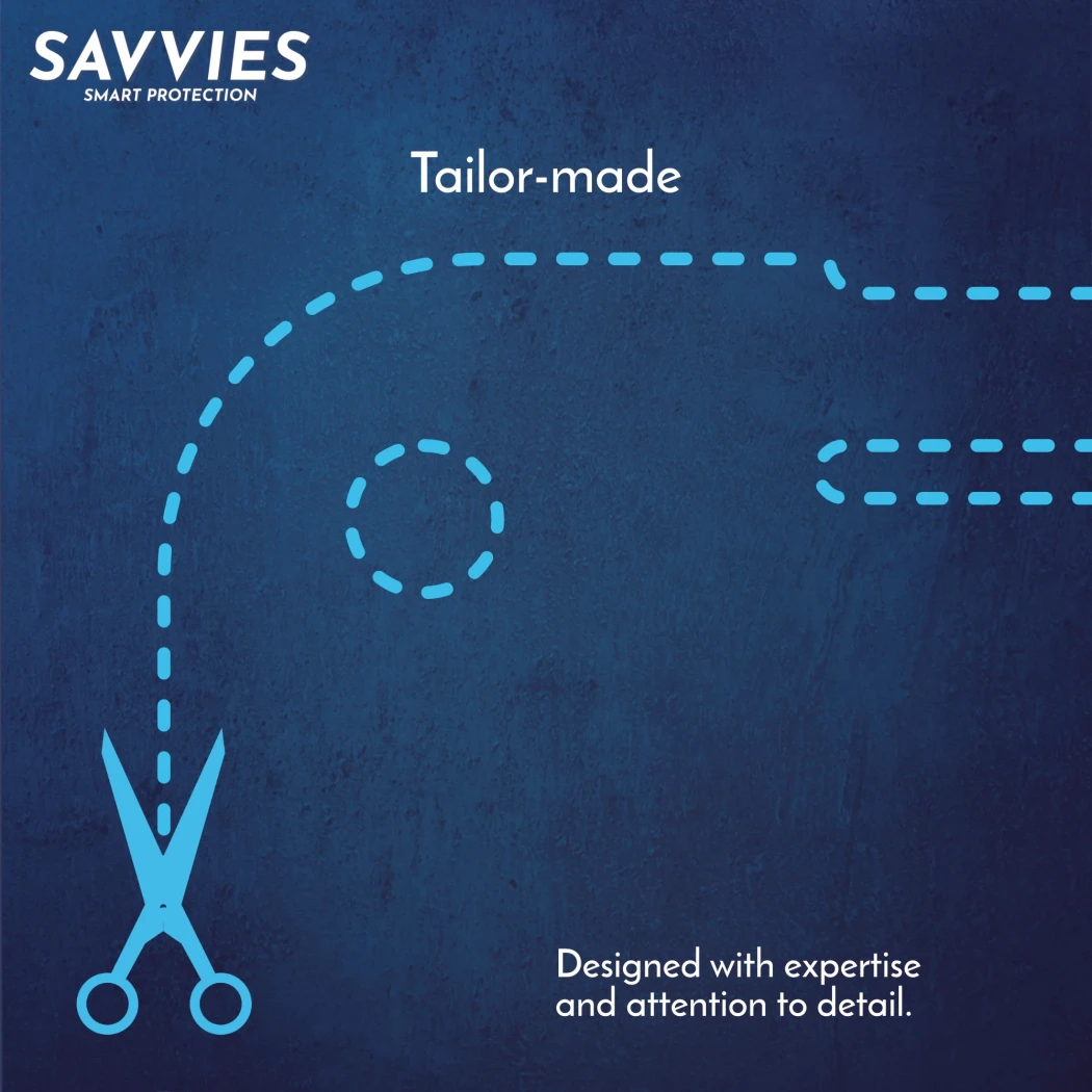 Indicated cutting edge of a screen protector with the heading 