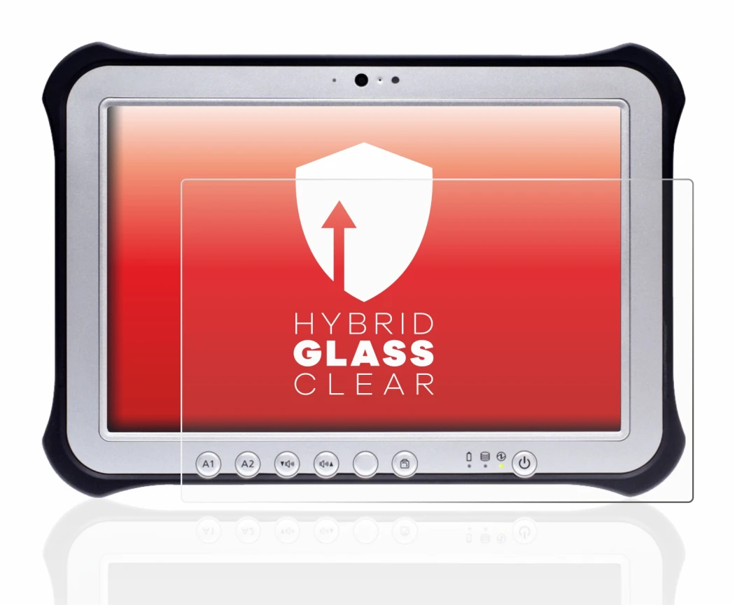 Image of the device Panasonic Toughpad FZ-G1 with a wide variety of screen protectors.