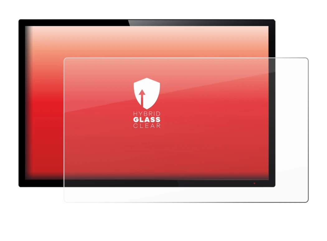 Image of the device with a wide variety of screen protectors.