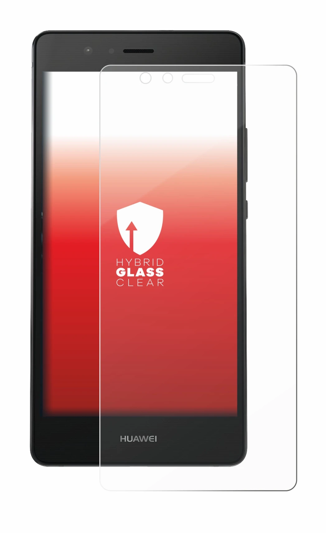 Image of the device Huawei P9 with a wide variety of screen protectors.