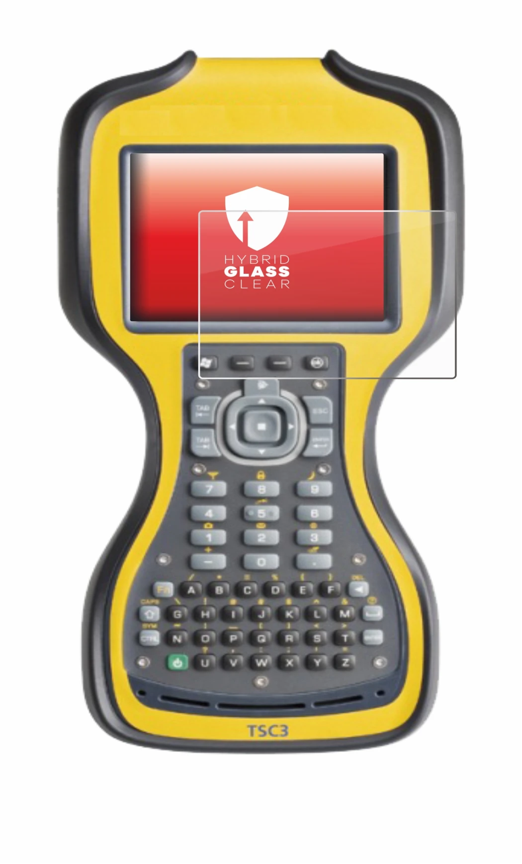 Image of the device Trimble TSC3 with a wide variety of screen protectors.