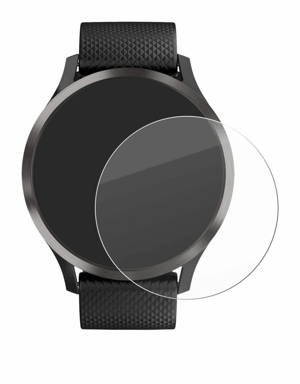 Image of the device Garmin vivomove HR with a wide variety of screen protectors.