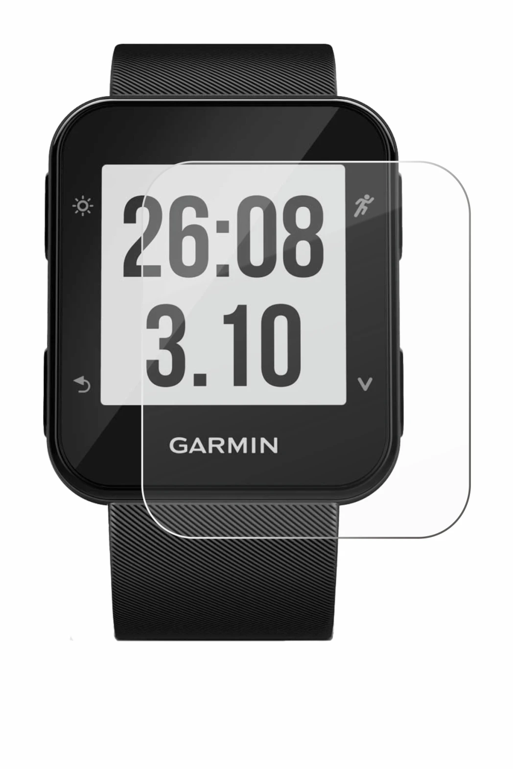 Image of the device Garmin Forerunner 30 with a wide variety of screen protectors.