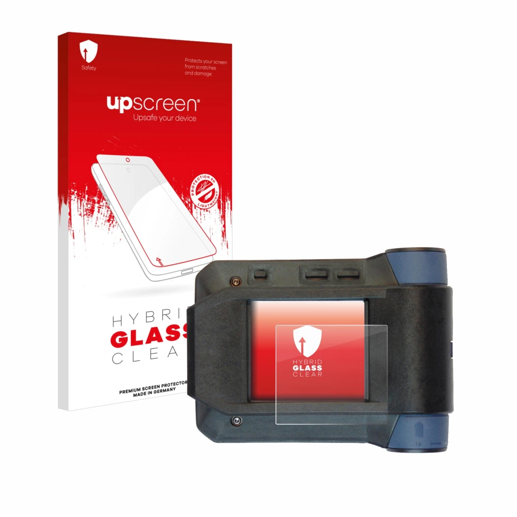 Front side of a product packaging with the brand logo upscreen. Next to it is the device Swissphone s.Quad X15 shown with the 
