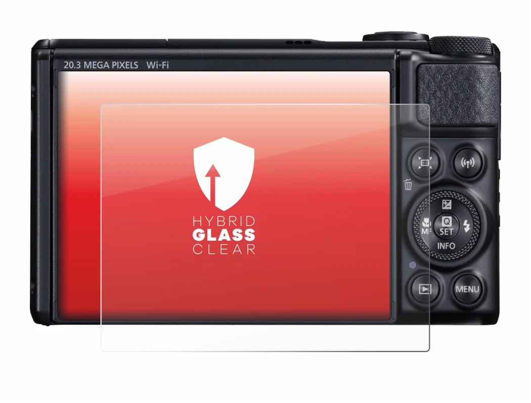 Image of the device Canon PowerShot SX740 HS with a wide variety of screen protectors.